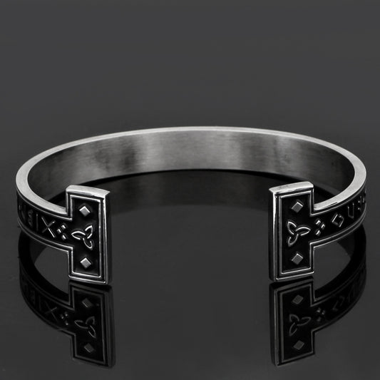 New Titanium Steel Personality Digital Text Bracelet