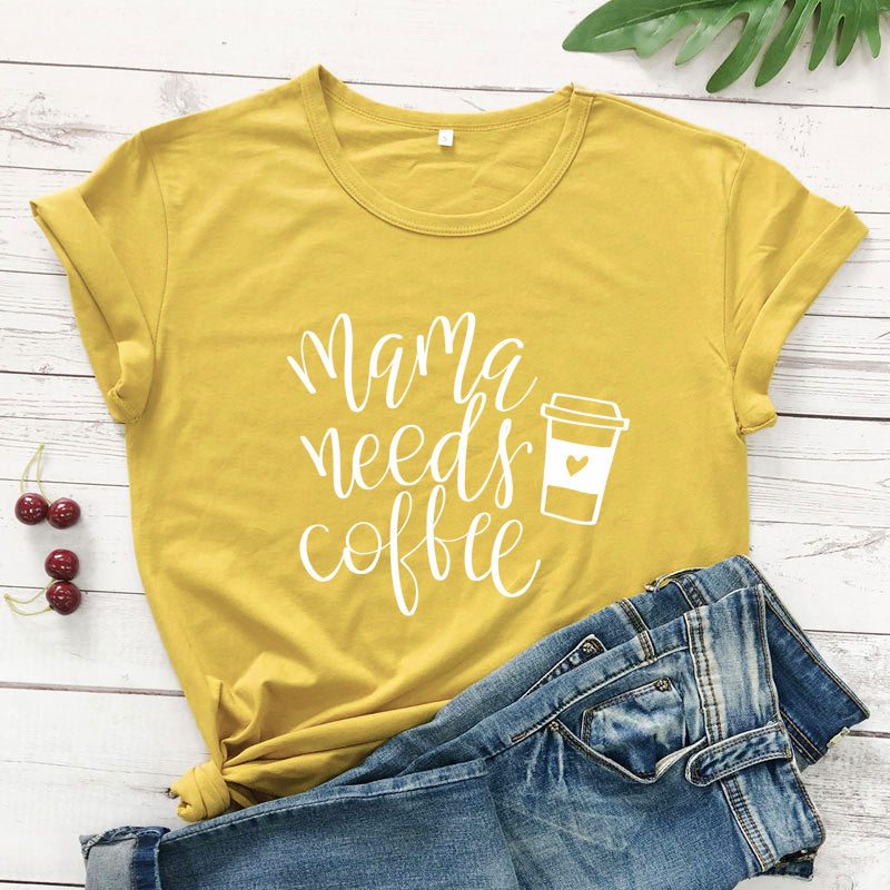 Camiseta Mamá necesita café