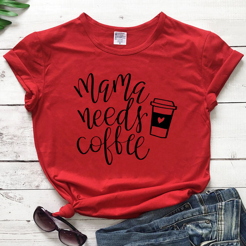 Camiseta Mamá necesita café