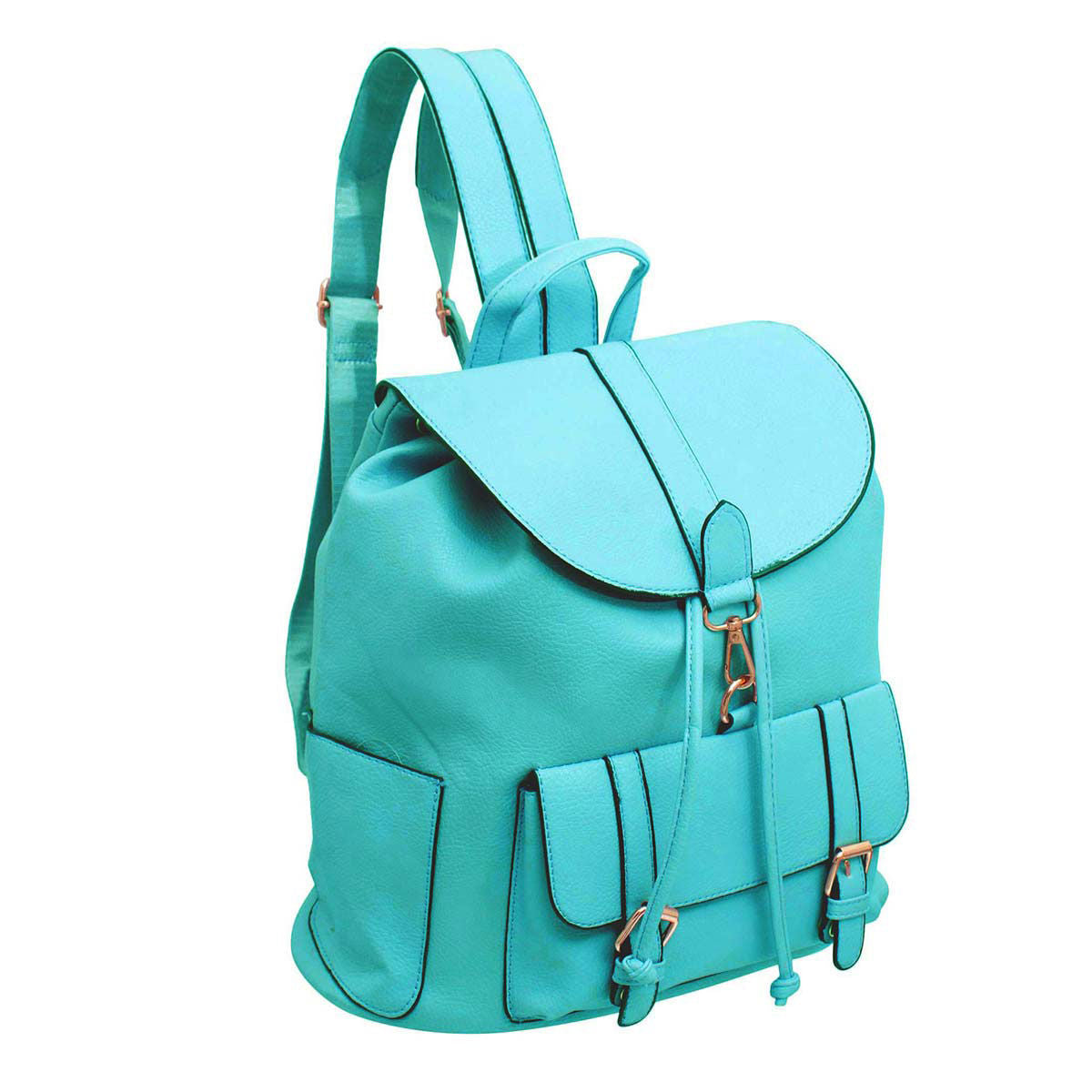 Aqua Buckle Flap Backpack