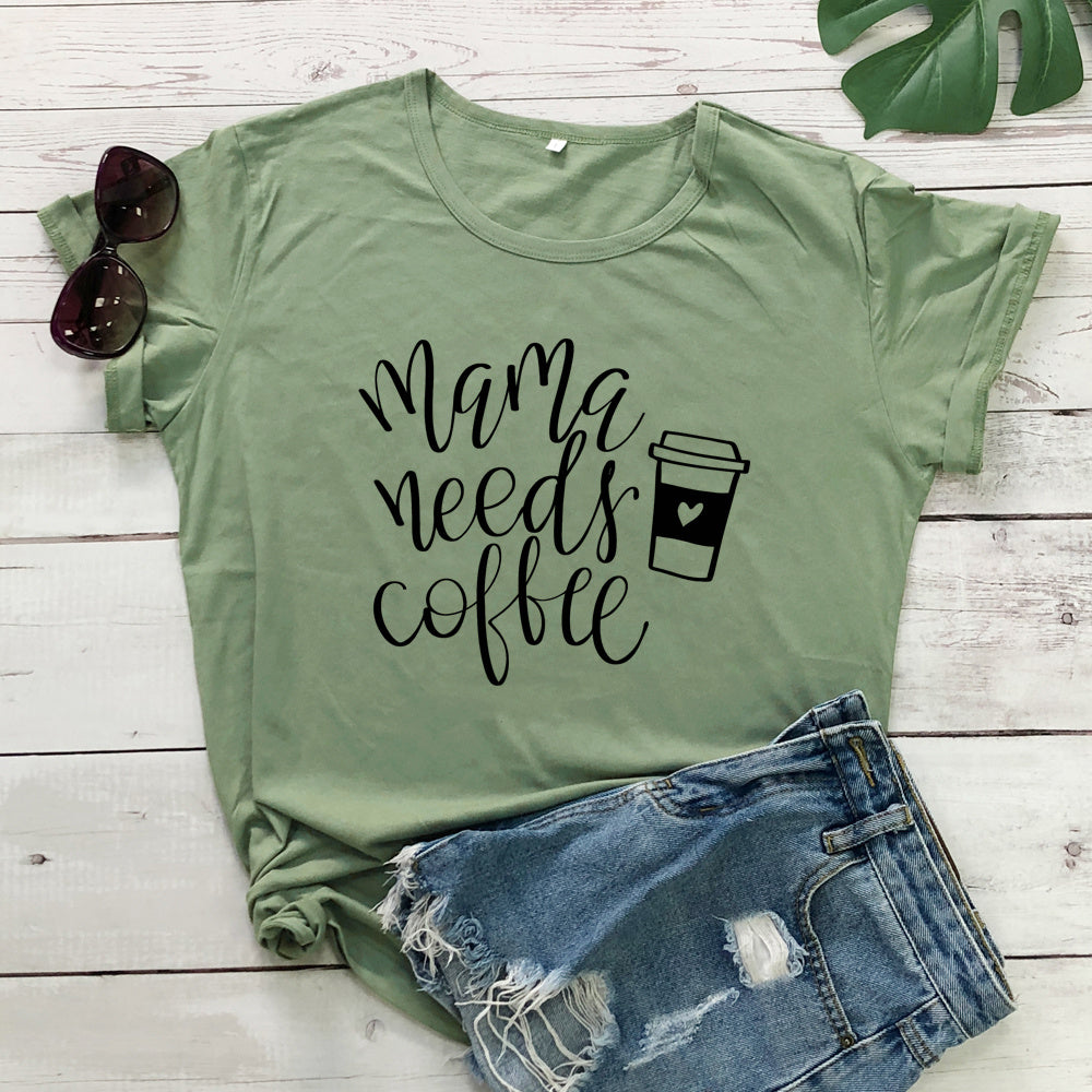 Camiseta Mamá necesita café