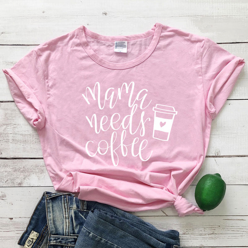 Camiseta Mamá necesita café