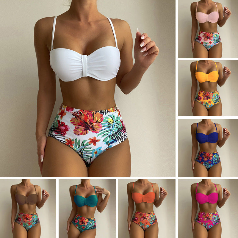 Women's Floral Print Spaghetti Strap Bikini