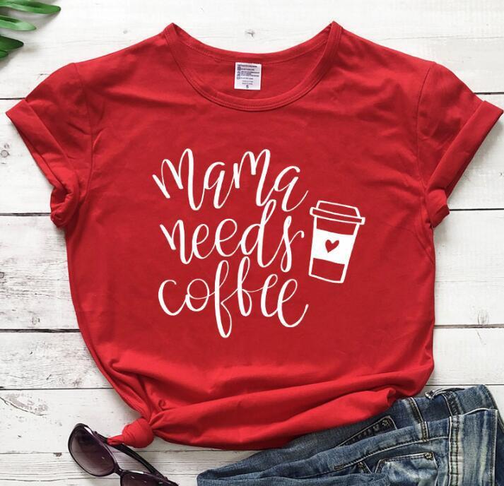 Camiseta Mamá necesita café