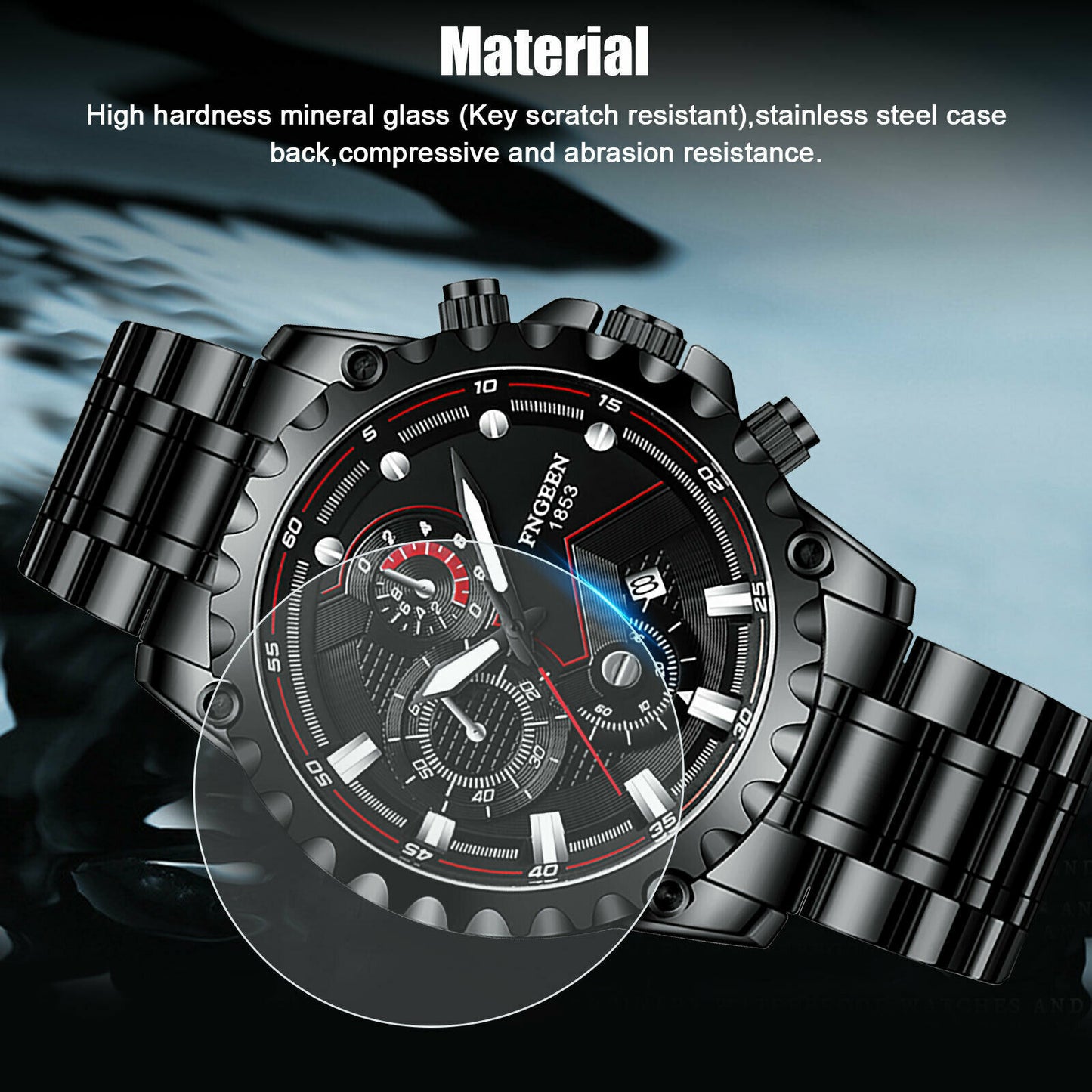 Men's Classic Stainless Steel Quartz Luminous Watch Luxury Wristwatch For MEN
