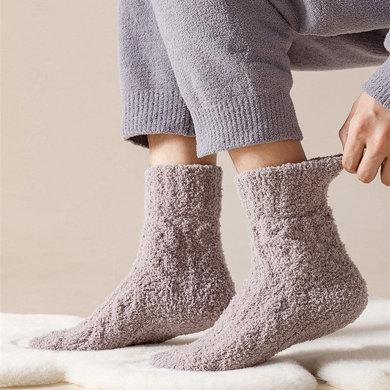 Winter Warm Fuzzy Coral Fleece Socks