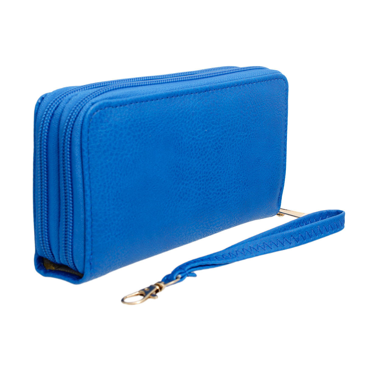 Zipper Wallet Blue Soft Grain for Women