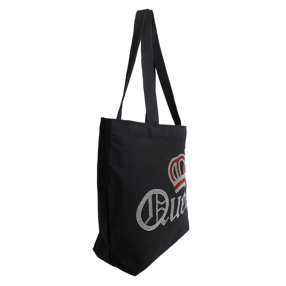 Tote Black Canvas Queen Bling Bag for Women