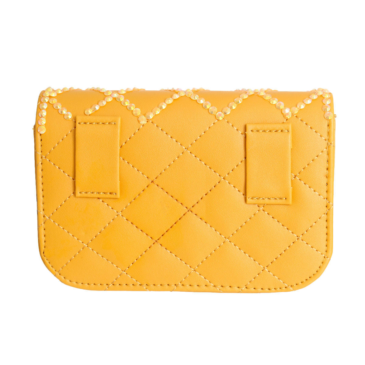Yellow Quilted Belt Bag