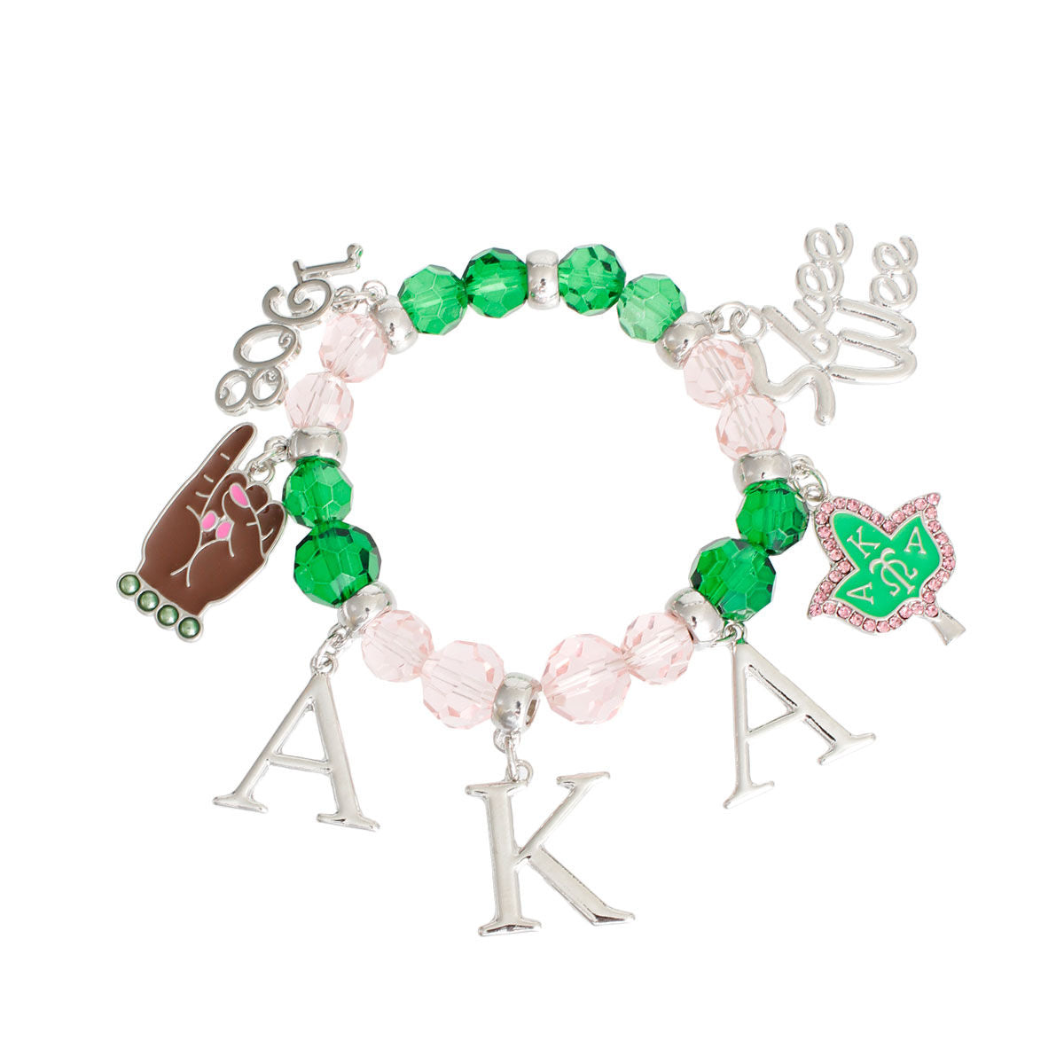 Pink Green Bead AKA Bracelet