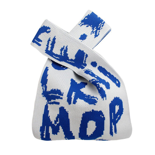 Purse Blue White Graffiti Handbag For Women