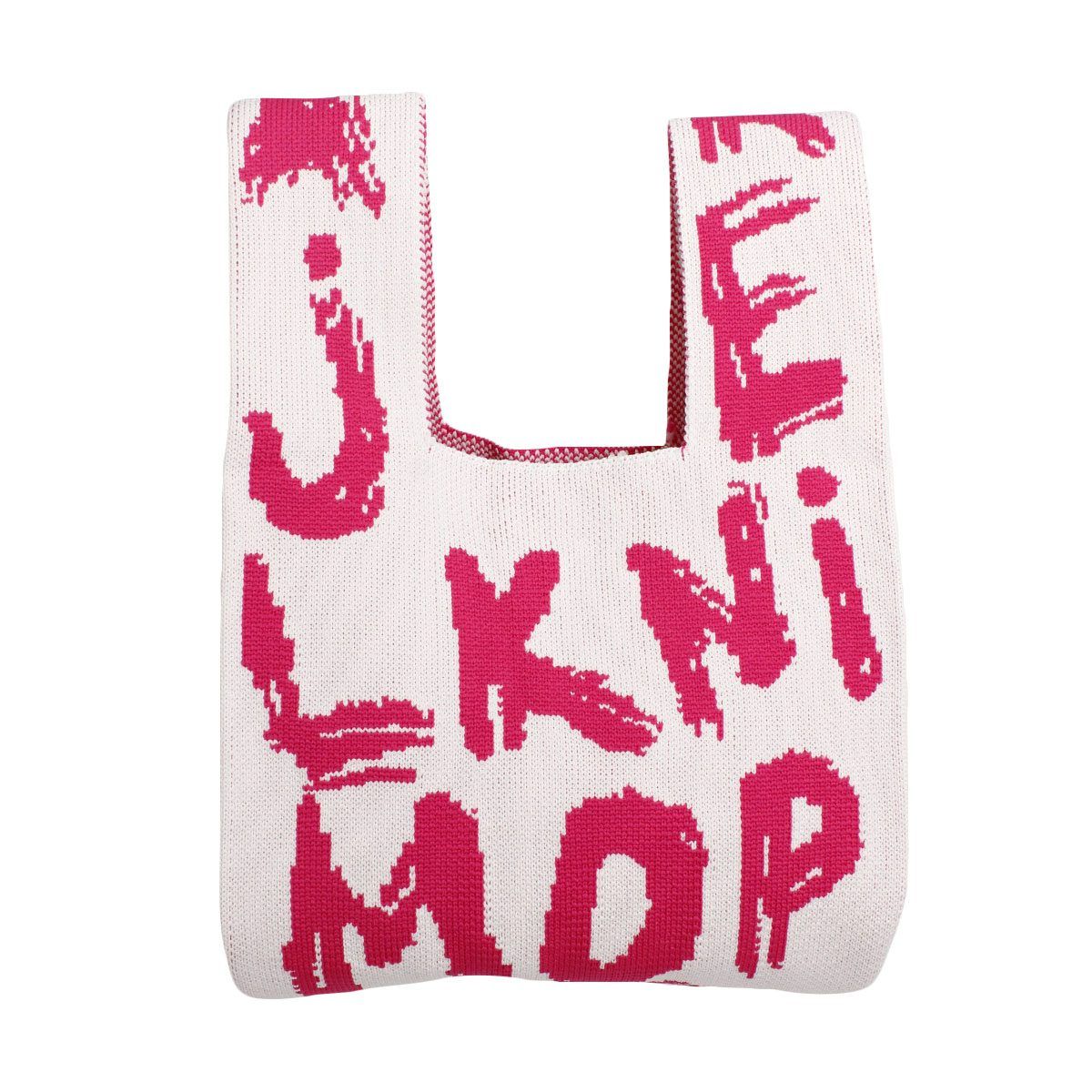 Purse Pink White Graffiti Handbag For Women
