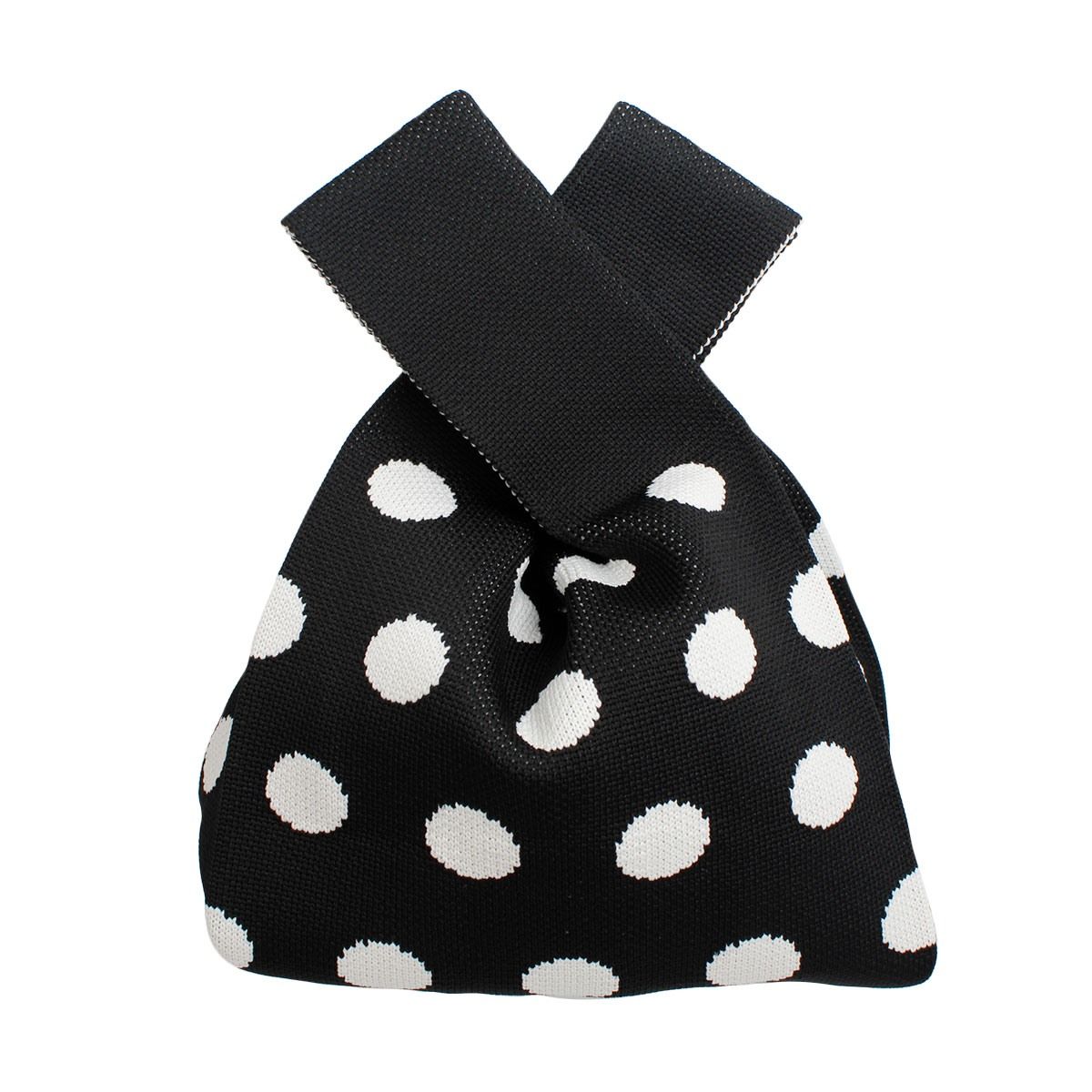 Purse Black Polka Dot Handbag For Women
