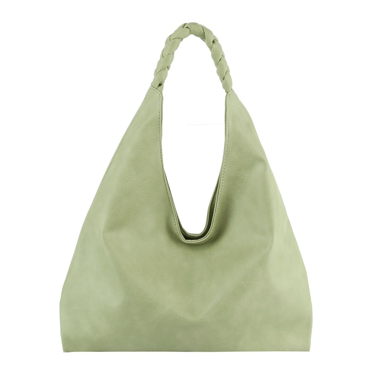 Green Braided Hobo Bag
