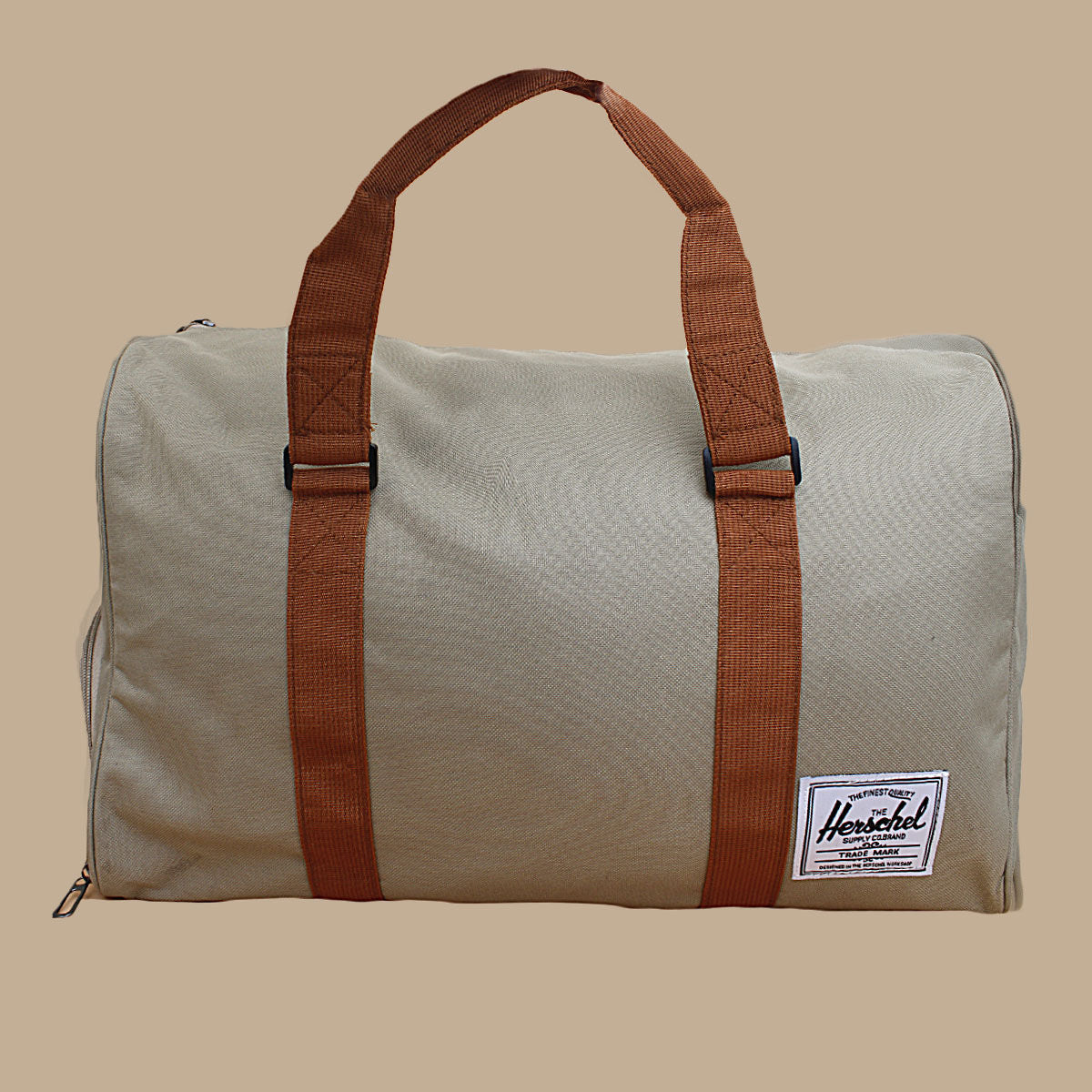 Light Brown Oxford Duffel Travel Bag