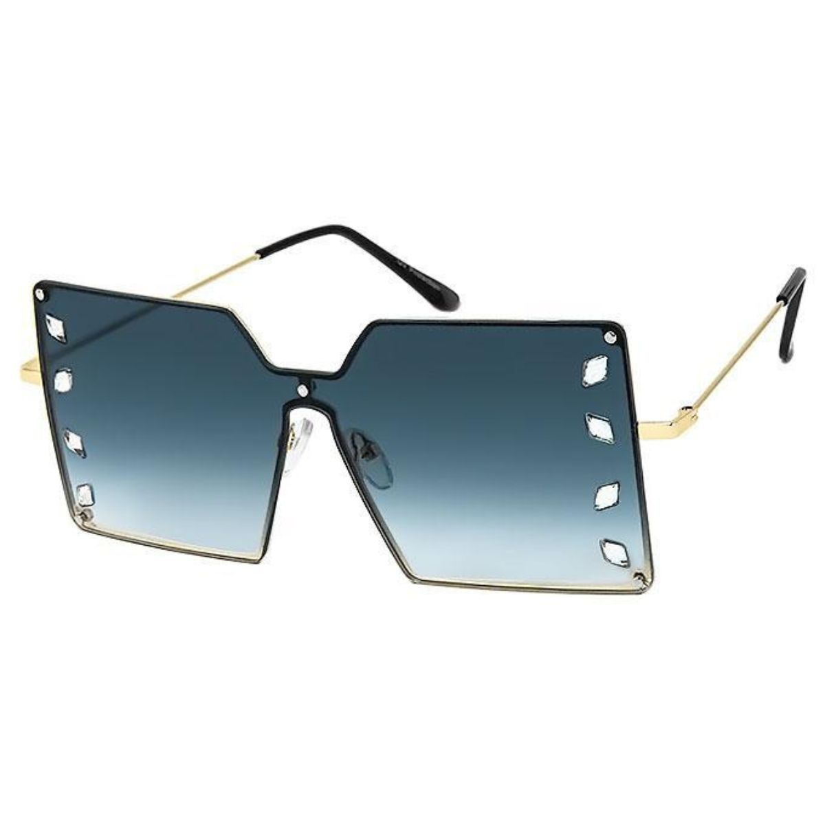 Black Square Stone Sunglasses