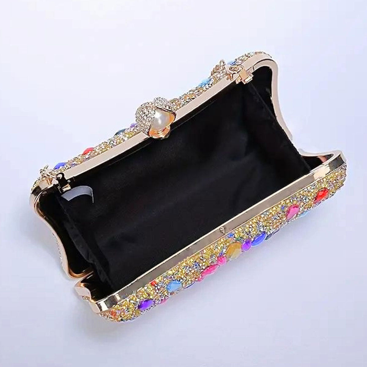 Clutch Colorful Crystal Hard Case Clutch for Women