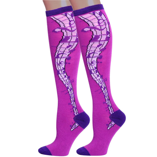 Purple Musical Knee High Socks