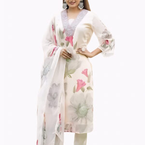 Designer Embroidered Georgette Kurti with Sequin Details