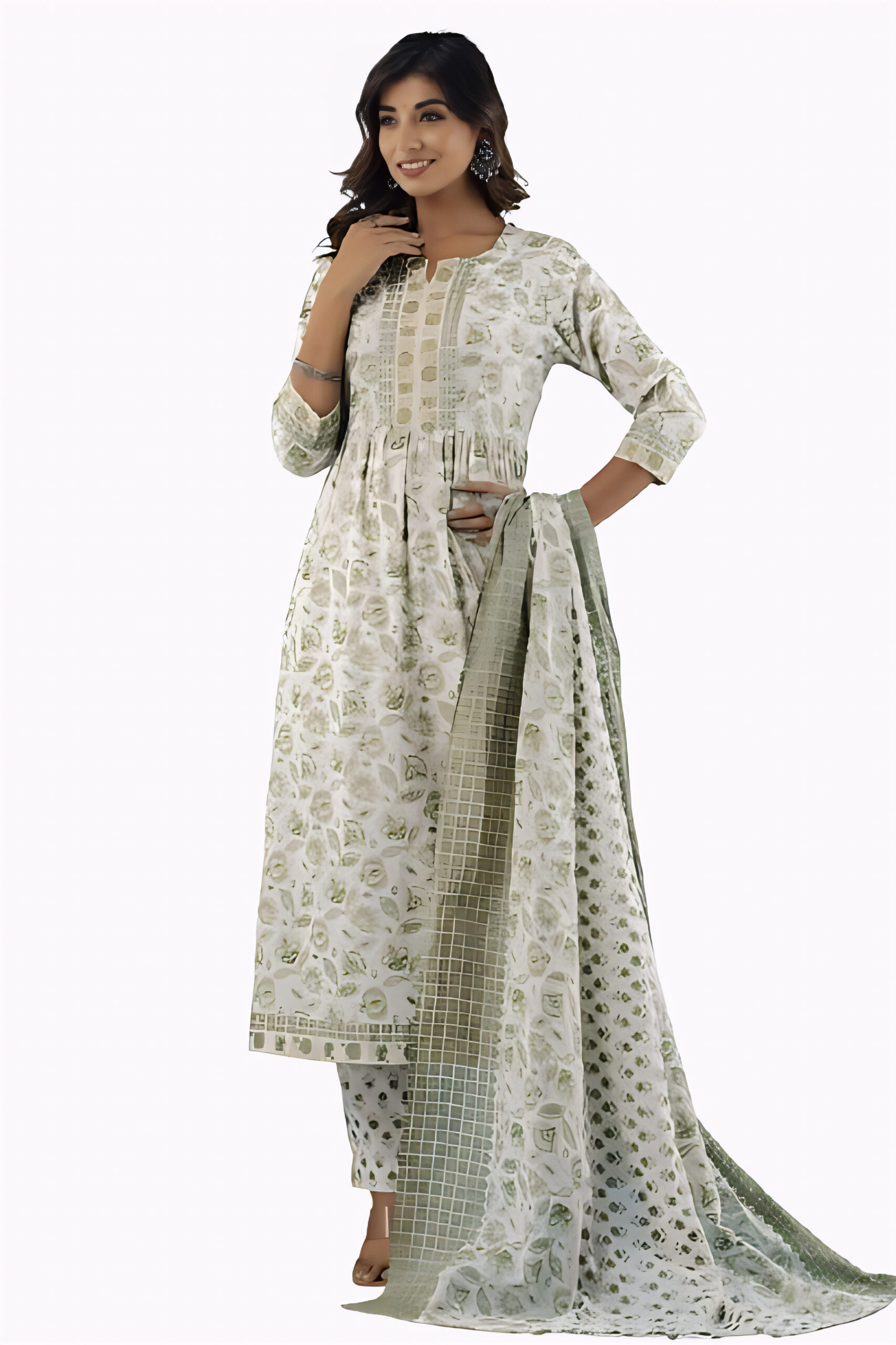 Luxury Embroidered Kurti with Trousers Set