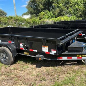 14 Foot Big Tex Low Profile with Spreader Gate Black Dump Trailer (14LD-14BK)
