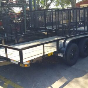 6.5X12 Big Tex Tandem Axle Pipe Top Black Utility Trailer (60PI-12BK4RG2B)