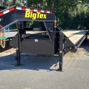 40 Foot Big Tex Heavy Duty Tandem Dual Wheel Axle Black Gooseneck Trailer (25GN-40D5A-MRBK))