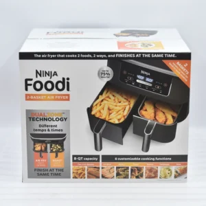 Ninja Foodi 8qt 2 Basket Air Fryer Dual Zone 6 Function  XL Capacity DZ201