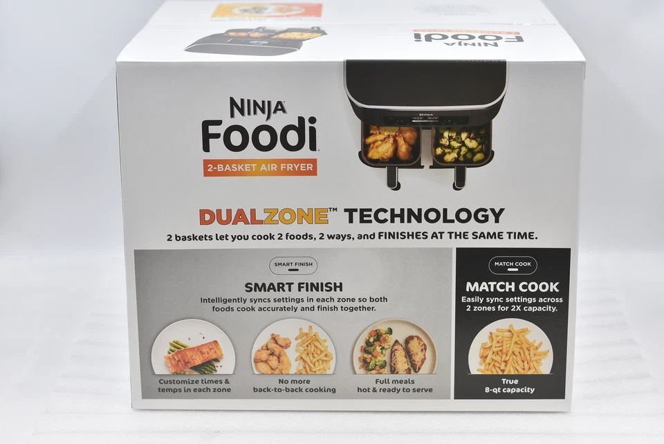 Ninja Foodi 8qt 2 Basket Air Fryer Dual Zone 6 Function XL Capacity DZ201 - Image 5